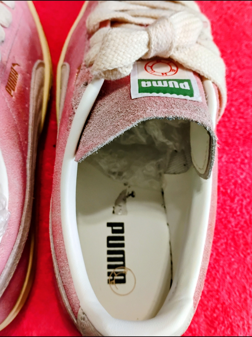 Puma Suede Classic Pink  Sneakers Mens Size 9 Women's Size 10.5 Lace Up Sneakers - Picture 5 of 13